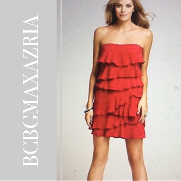 BCBGMaxAzria Dresses & Skirts - BCBGMAXAZRIA Ginger Strapless Tiered Ruffle Dress